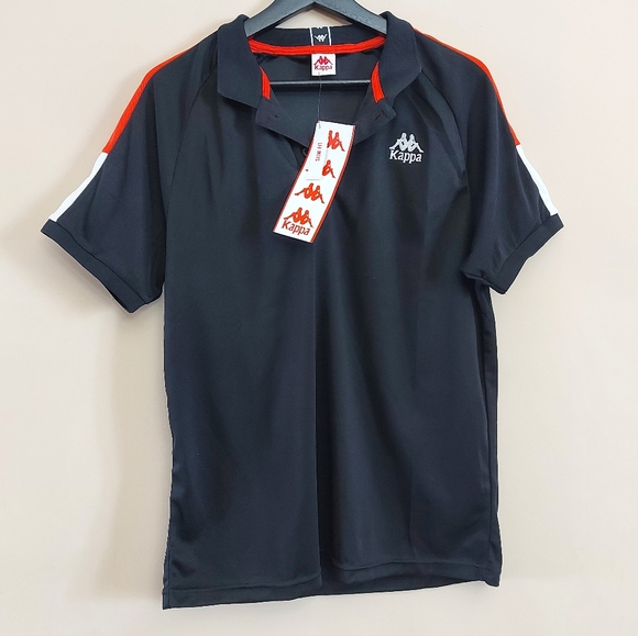 Kappa polo shirt slim fit with red and white stripe detail on the sleeve - Picture 1 of 9